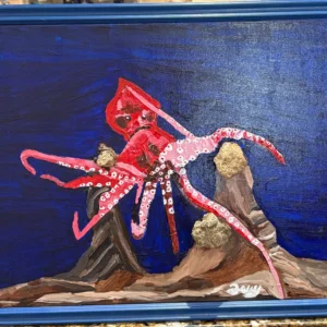 Octopus (painting 20” x 16,” frame 21.6” x 17.45”) not available in reprint or merchandise.