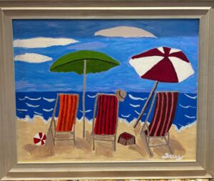 Ocean (painting 20” x 16,” frame 23.5” x 19.5”)