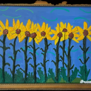 Daises (Canvas 20” x 16;” Frame 23” x 19”)